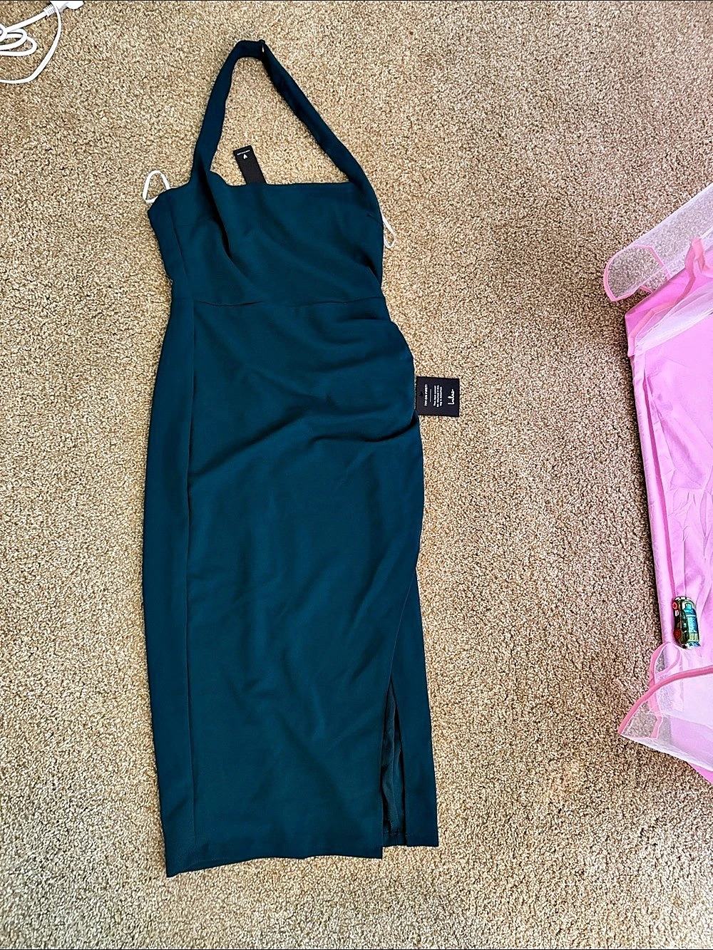 Lulus Maxi Dress in green Size large NWT